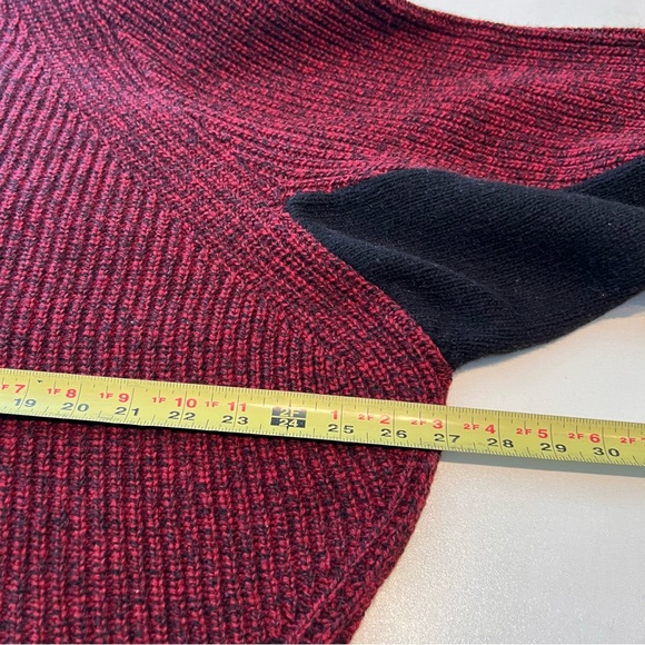 Zadig & Voltaire Sweater Women’s S Wool Blend Burgundy Turtleneck Ribbed Dolman - Picture 6 of 8